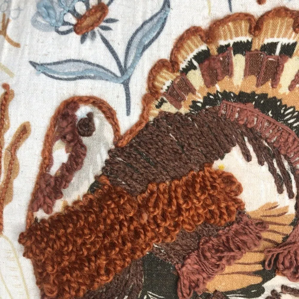 Embroidered Fall Turkey 16